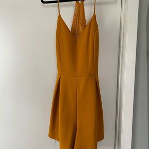 Burnt Orange Lace Romper